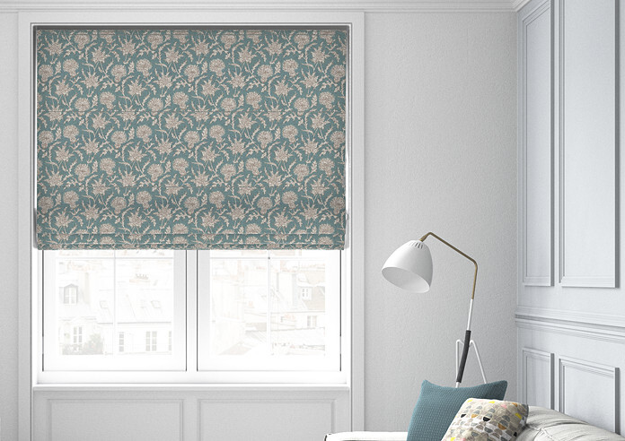 Carlina, Teal - Twist&Fit Roman Blind - Image 3